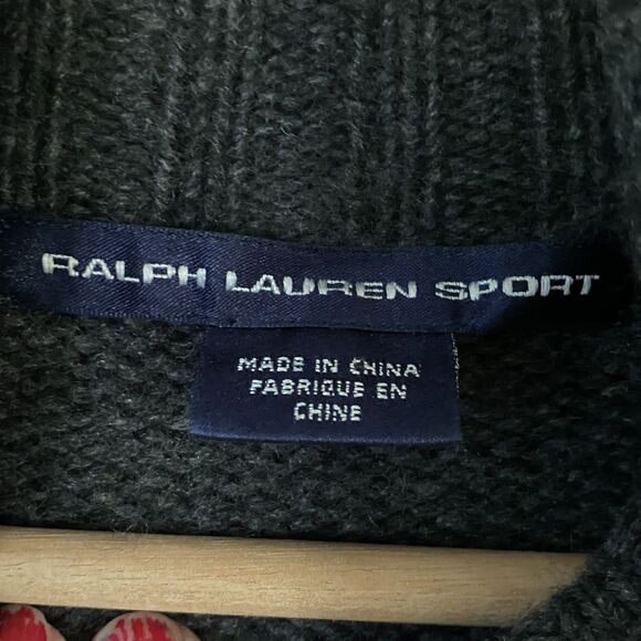 Vintage Ralph Lauren Polo Fox Terrier Dog Silk Cashmere Turtleneck Sweater Large - Picture 7 of 10